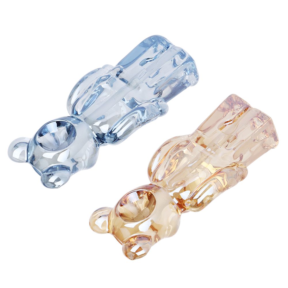 Doing The Bear Minimum Glass Hand Pipe - 4.25" / Colors Vary - Headshop.com