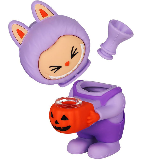 3CT BUNDLE - Halloween Funny Animal Silicone Water Pipe - 6" / Assorted Colors