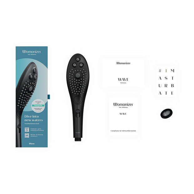 Womanizer Wave Shower Head Masturbator Black - Headshop.com