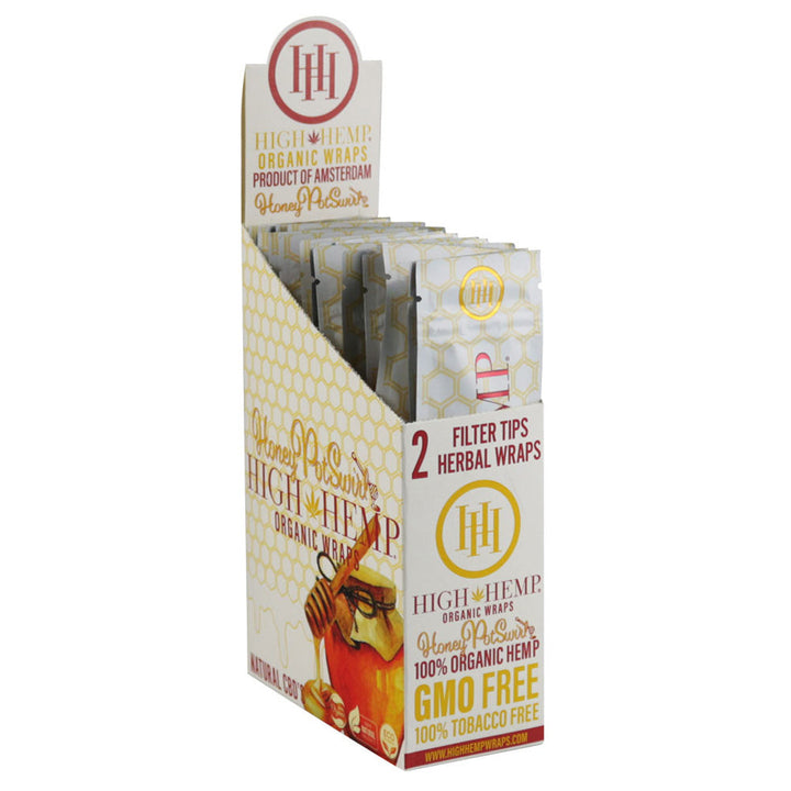 25PC DISP - High Hemp Organic CBD Wraps - 2pk - Headshop.com