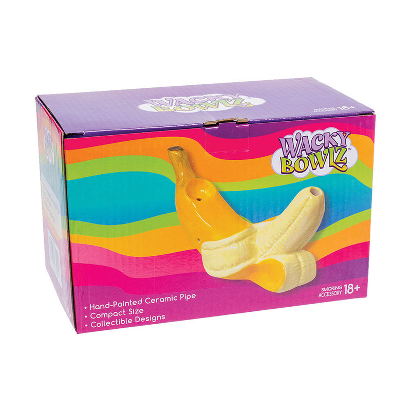 Wacky Bowlz Peeled Banana Ceramic Hand Pipe | 5.5" - Headshop.com