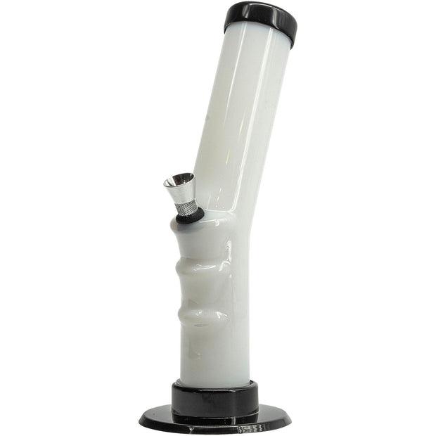 Acrylic Angled Straight Tube Bong 9-12"