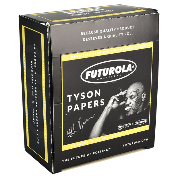 24PC DISP - Tyson Ranch x Futurola Rolling Papers - Kingsize Slim - Headshop.com