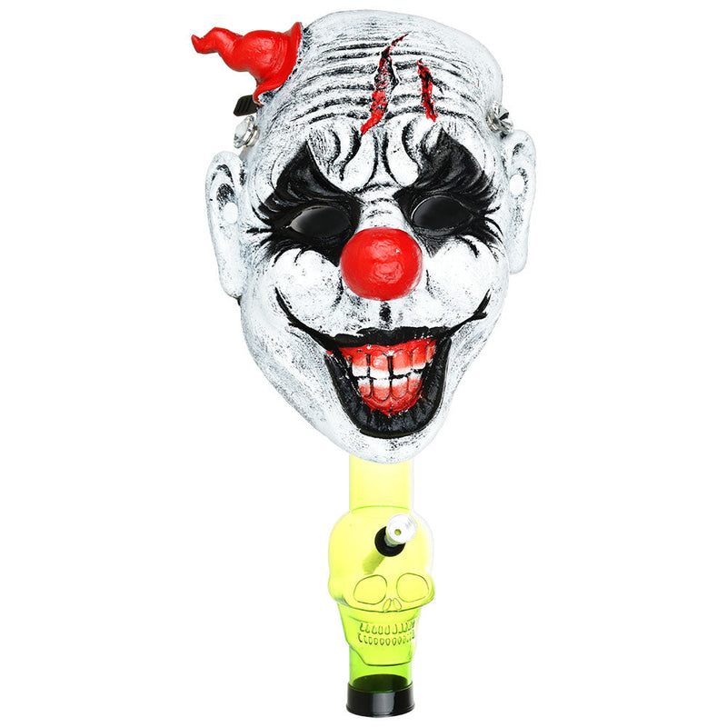 Creepy Clown Gas Mask w/ Acrylic Water Pipe - 8" - Headshop.com