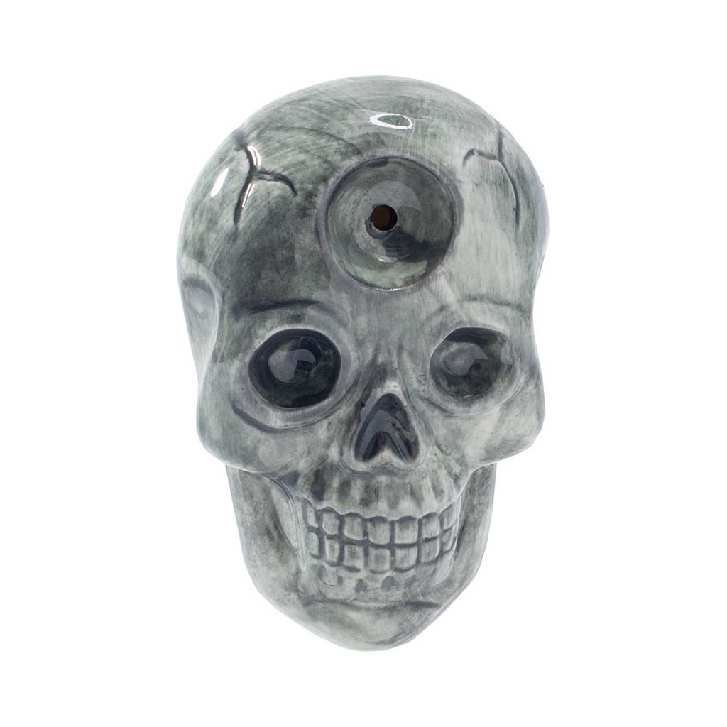 SKULL CERAMIC HAND PIPE - Headshop.com