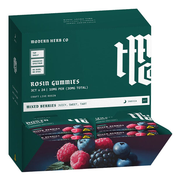 Modern Herb Co Rosin Gummies | 30mg | 3pc | 24pk Display
