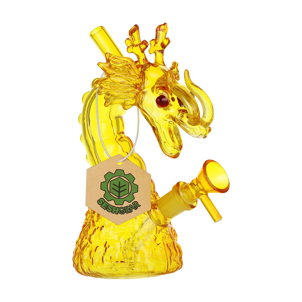 SeshGear Rising Dragon Glass Water Pipe | 6.75