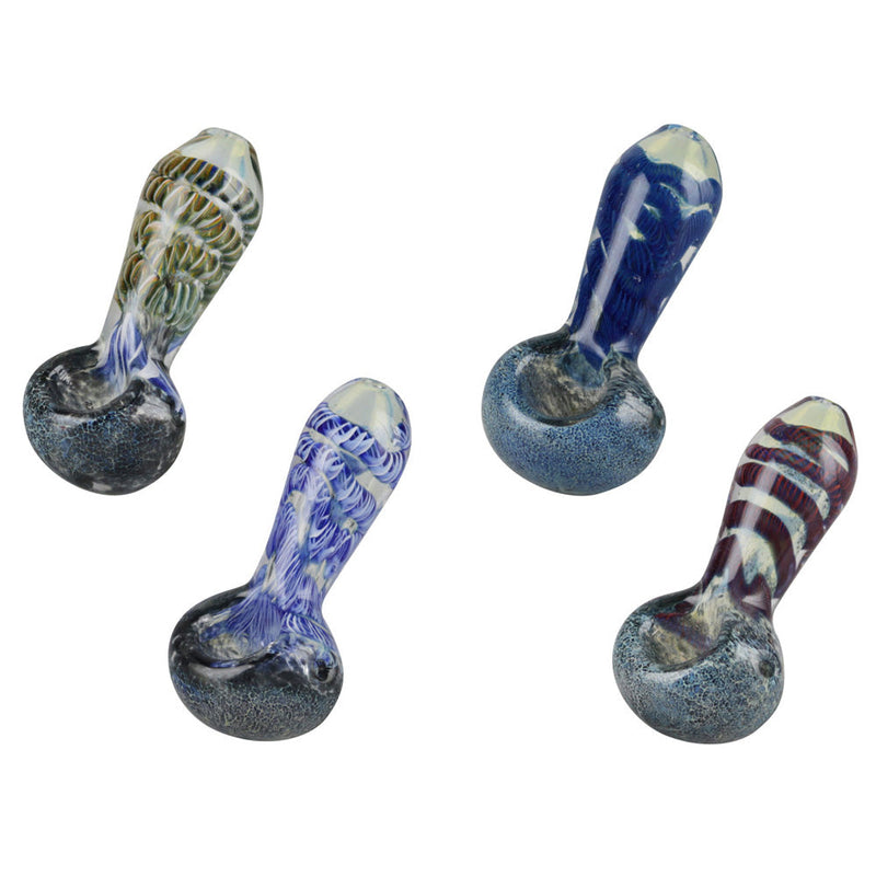 Frit & Cord Worked Spoon Hand Pipe - Headshop.com