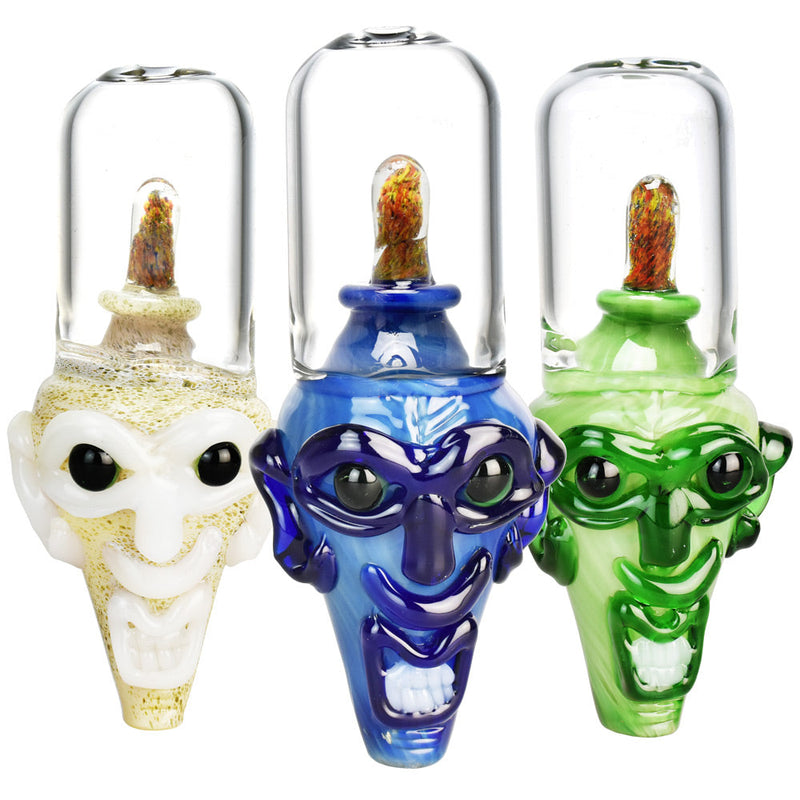 Galaxy Brain Trippy Glass Hand Pipe - 6.5" / Colors Vary - Headshop.com
