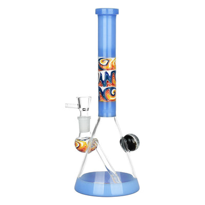 Serenity Wig Wag Dichro Ball Water Pipe | 10" | 14mm F | Colors Vary - Headshop.com