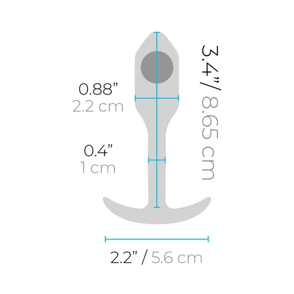 b-Vibe Snug Plug 1 Weighted Silicone Anal Plug Mint - Headshop.com