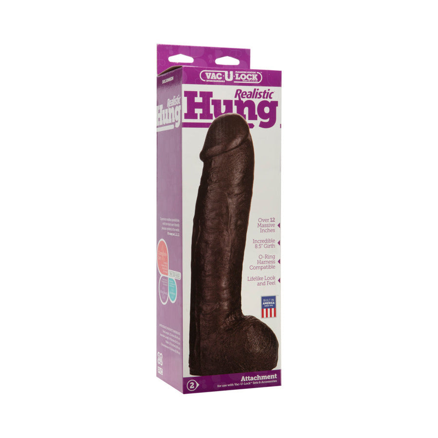Vac-U-Lock - Realistic Hung Black - Headshop.com