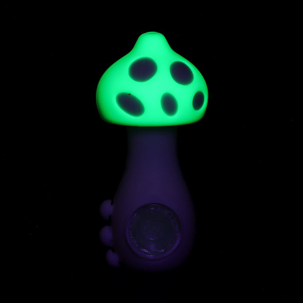 6CT BUNDLE - Silicone Mushroom Hand Pipe - 4.25" / Assorted Colors