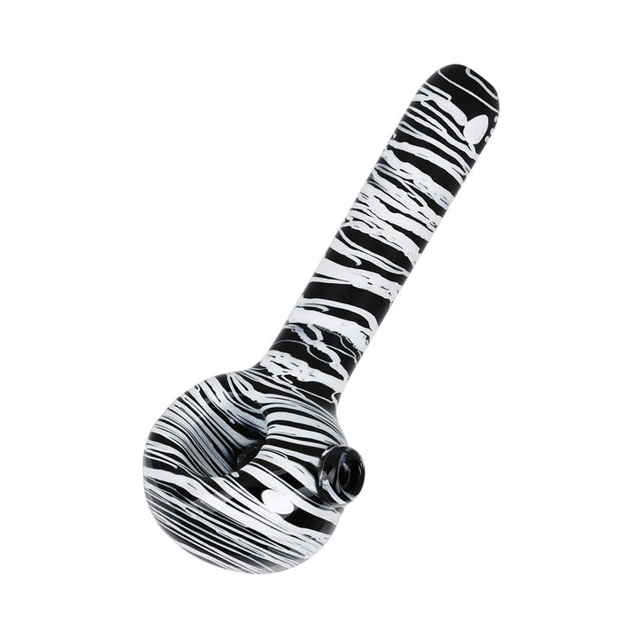 Meditation In Contrast Glass Spoon Pipe - 4.5" - Headshop.com