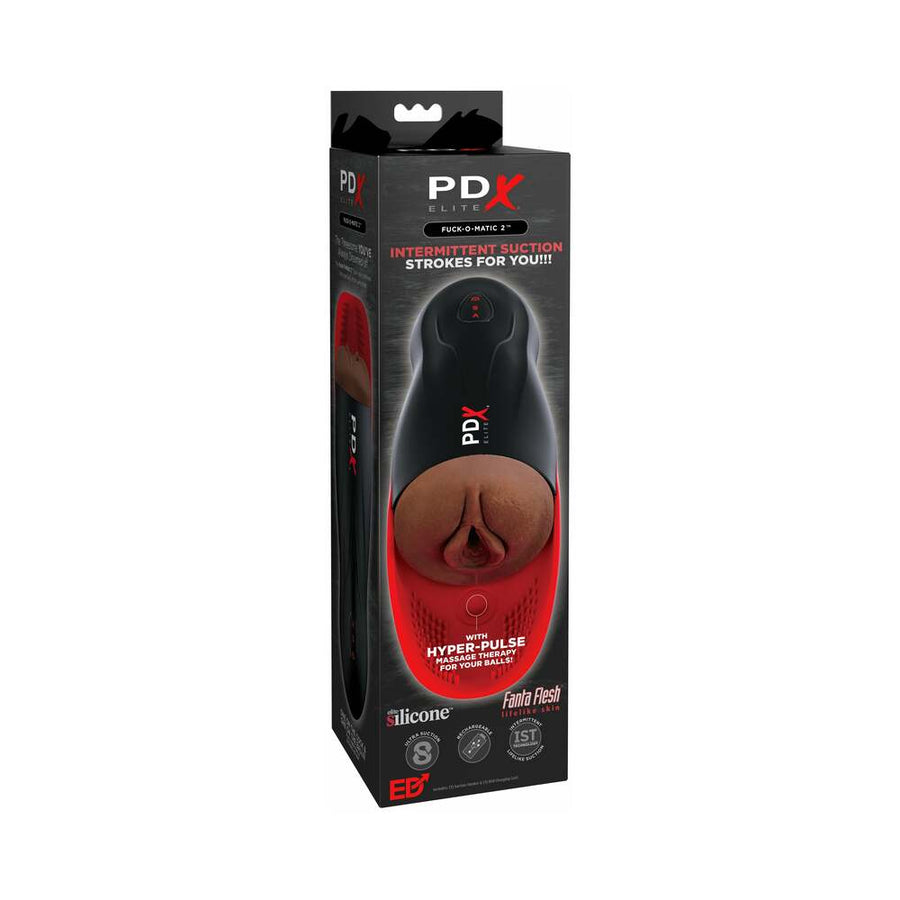 PDX Elite Fuck-O-Matic 2 Rechargeable Vibrating Suction Stroker with Silicone Pulsation Cradle - Headshop.com
