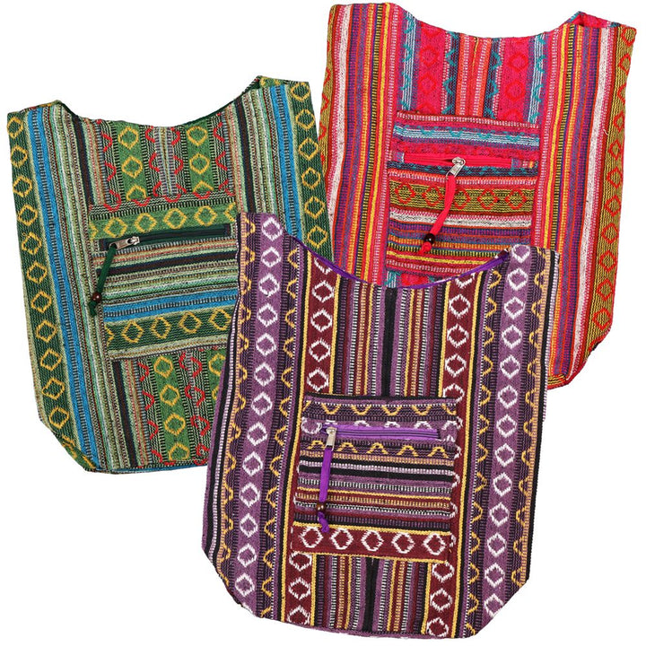 Threadheads Aztec Patchwork Shoulder Sling Bag - 14"x16" / Colors Vary - Headshop.com