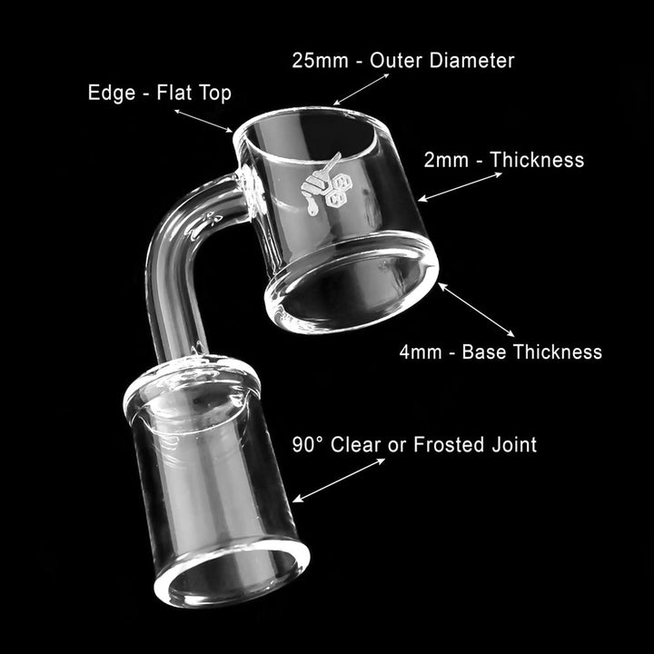 FAT BOTTOM QUARTZ BANGER - 90° DEGREE | YL - Headshop.com