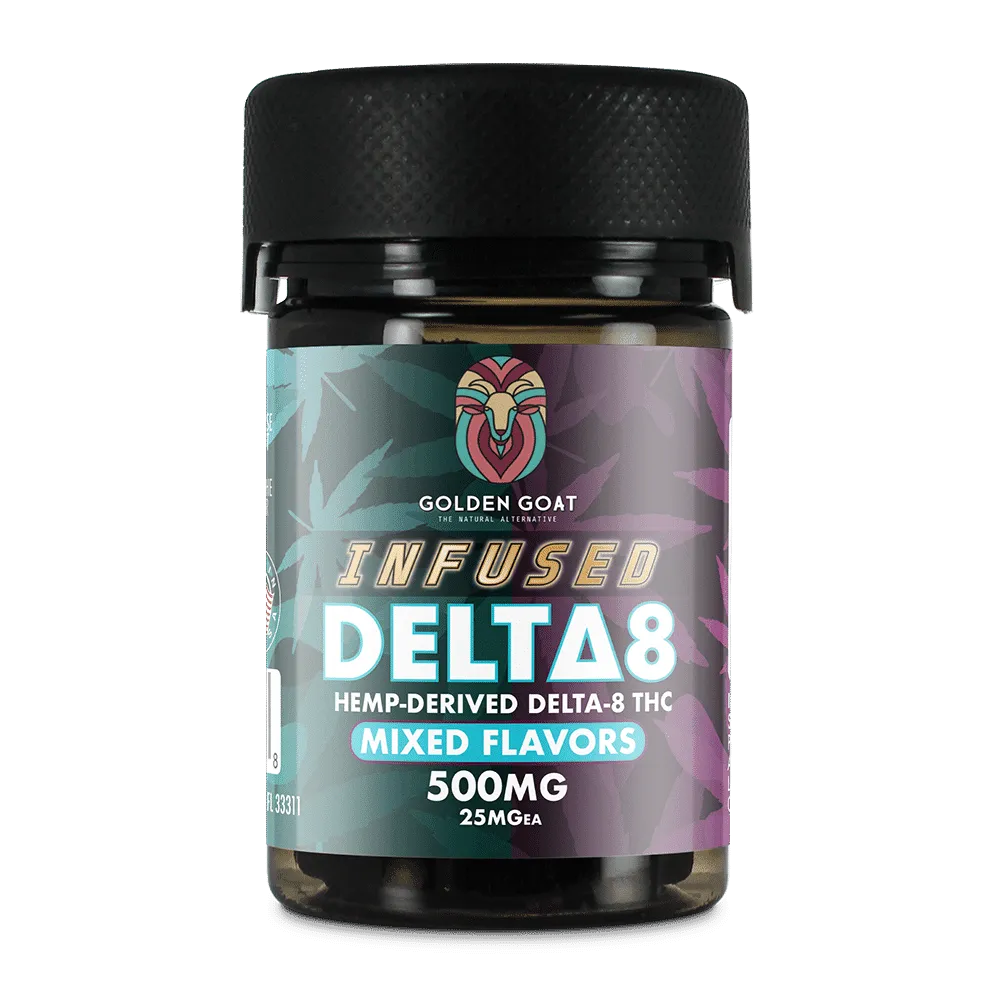 Infused Delta-8 Gummies, 500mg – Mixed Flavors, 20ct - Headshop.com