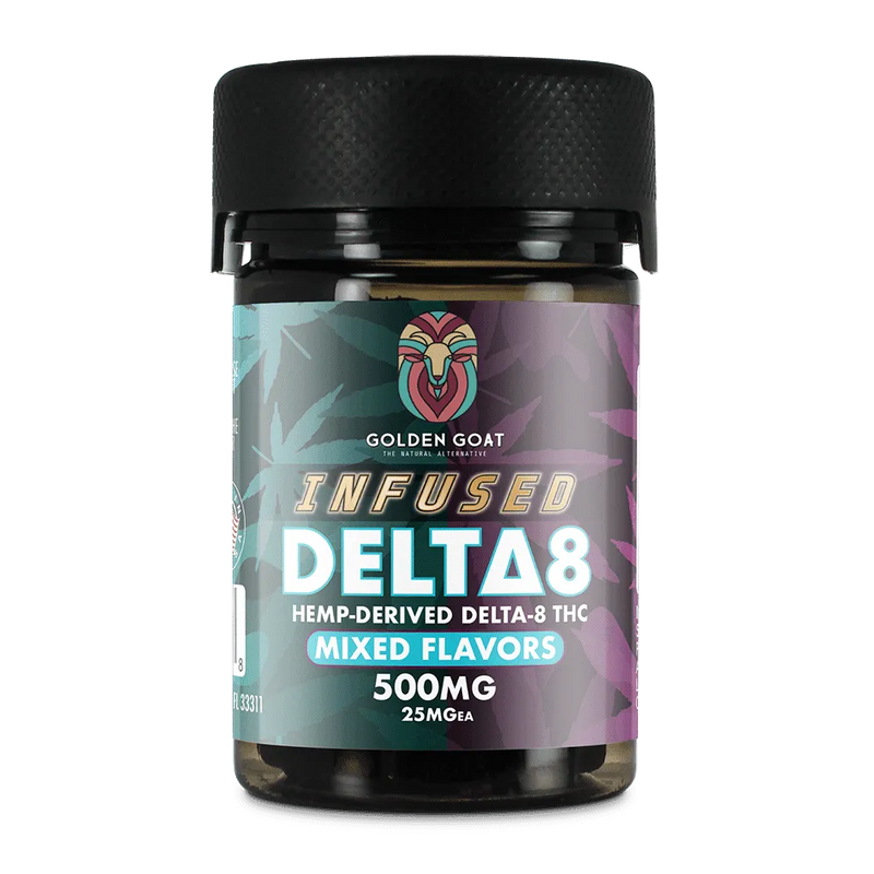 Infused Delta-8 Gummies, 500mg – Mixed Flavors, 20ct - Headshop.com