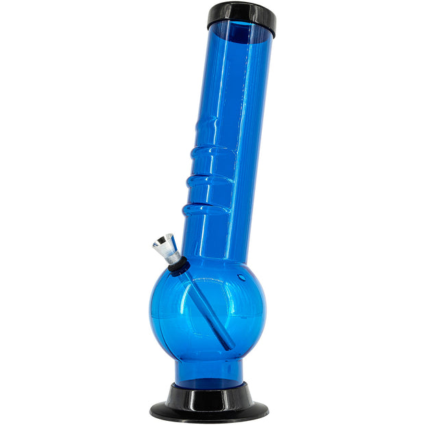 Acrylic Bent Neck Bubble Base Bong 9-12"