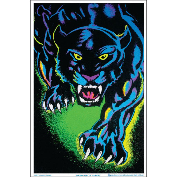 King of the Night Flocked Blacklight Poster - 23"x 35" - Headshop.com