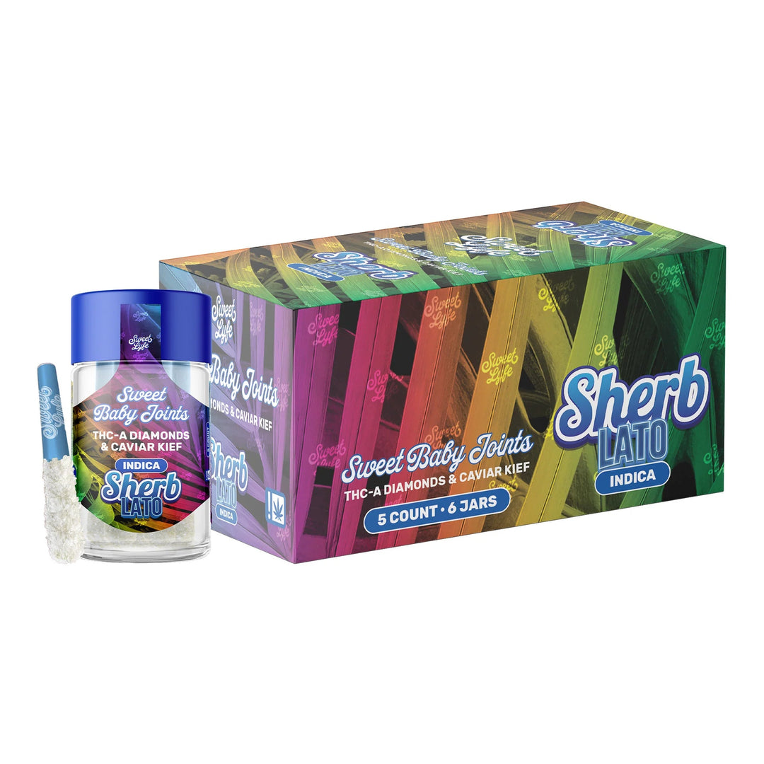 Sweet Lyfe Baby Joints THC-A Diamonds & Caviar Kief - Sherb Lato - Indica - Headshop.com