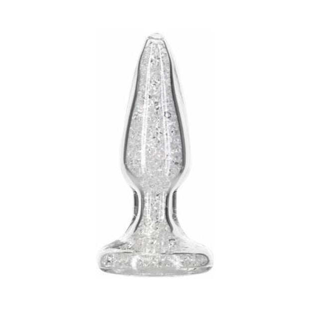 Pillow Talk Fancy Glass Anal Plug with Glitter and Gem Base - Headshop.com