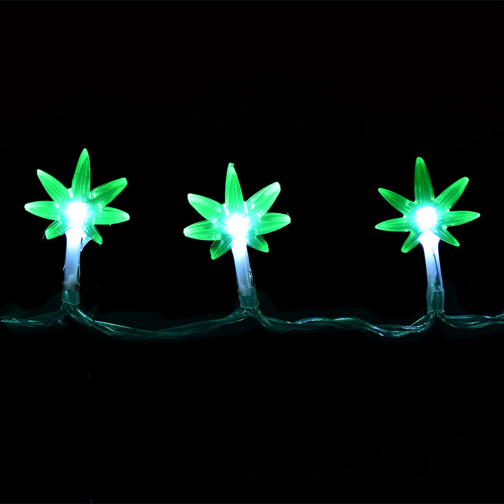 Pulsar LED Hemp Leaf Necklace - 36" - Headshop.com