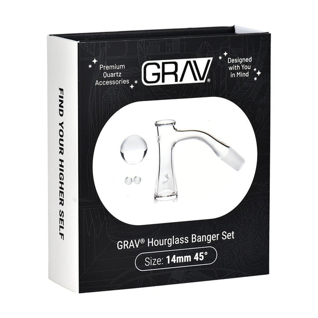 GRAV Hourglass Quartz Banger Set | 4pc | 14mm M - Headshop.com