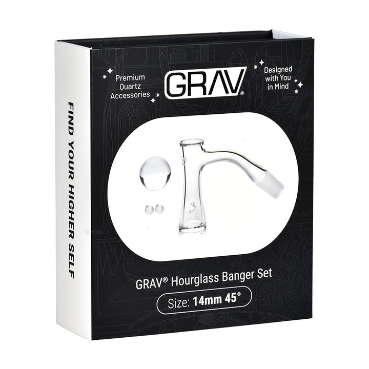 GRAV Hourglass Quartz Banger Set | 4pc | 14mm M - Headshop.com