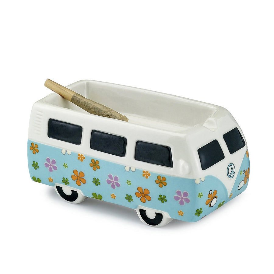 vintage bus ashtray- flower power design - Headshop.com