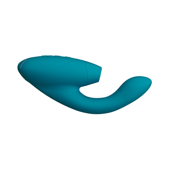 Womanizer Duo 2 Rechargeable Dual Stimulation Pleasure Air and G-Spot Vibrator Petrol - Headshop.com