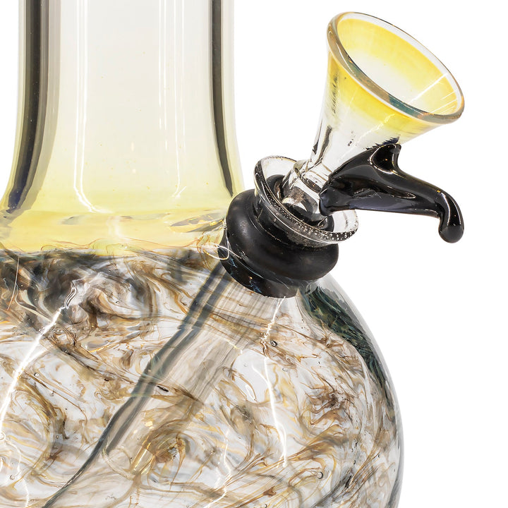 LA Pipes Raked Tiger Stripe Accented Beaker Bong - Headshop.com