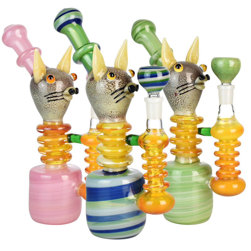Dazed Cat Water Pipe - 10"/14mm F/Colors Vary - Headshop.com