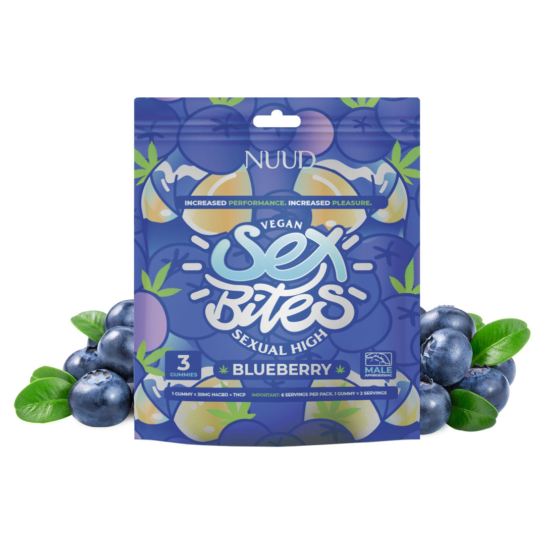 NUUD Sex Bites Male Aphrodisiac Gummies Blueberry - Headshop.com