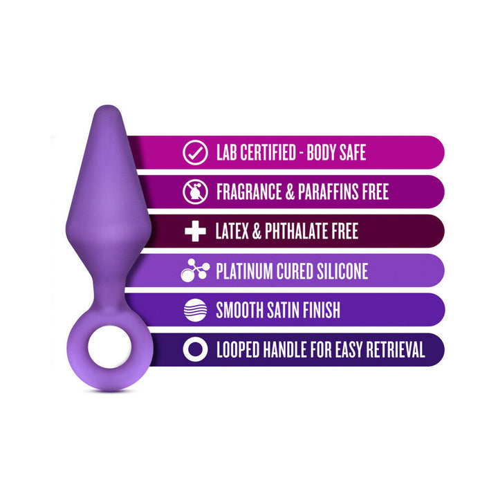 Blush Luxe Candy Rimmer Medium Silicone Anal Plug Purple - Headshop.com