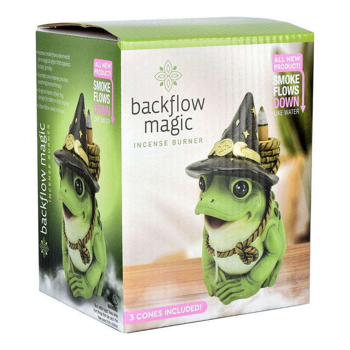 Bewitching Frog Back Flow Incense Burner - 5" - Headshop.com