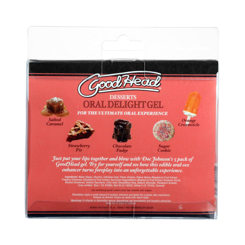 GoodHead Oral Delight Gel Dessert 5 Pack 1 oz. - Headshop.com