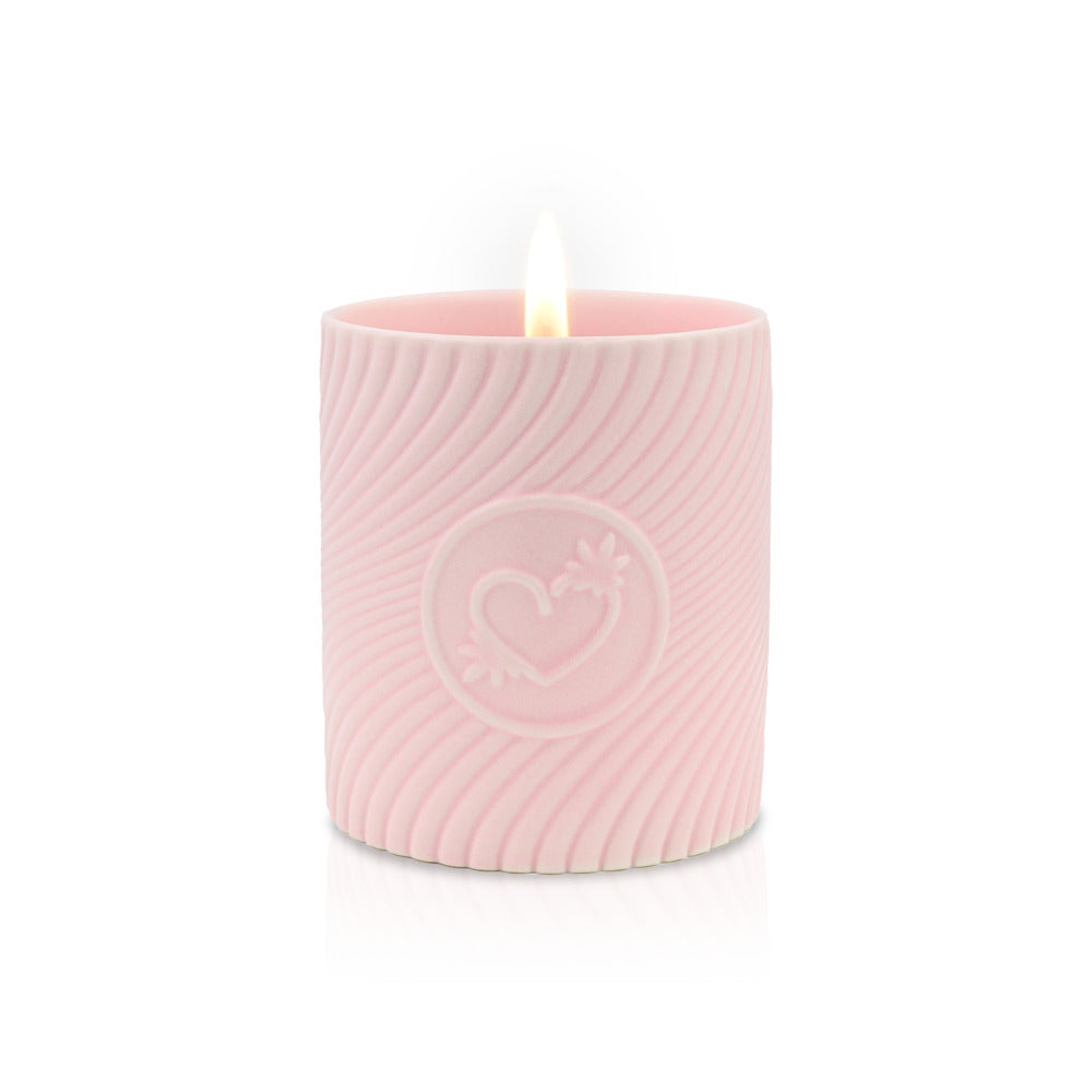 HighOnLove Pink Massage Candle Strawberries & Champagne - Headshop.com