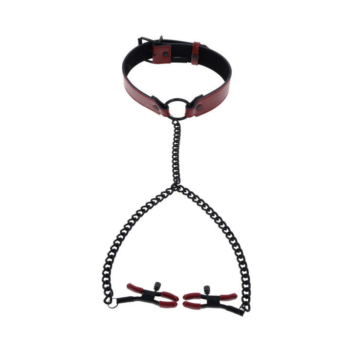 Sportsheets Saffron Collar with Nipple Clamps - Headshop.com