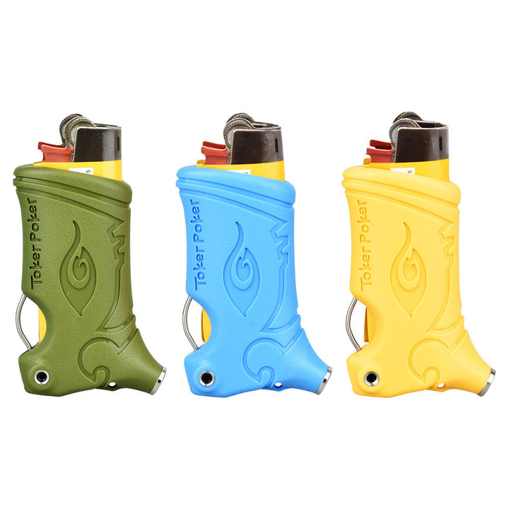 25PC DISPLAY - Toker Poker Lighter Sleeve - Mini Bic / Assorted Colors - Headshop.com