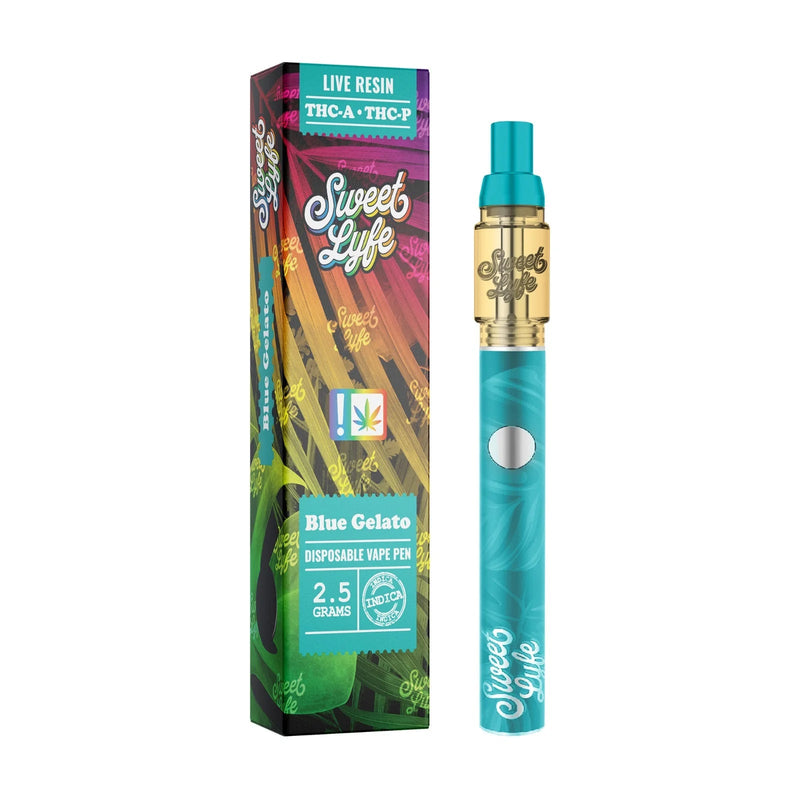 2.5ml Disposable Vape Pen Infused with Live Resin THCA & THCP - Blue Gelato - Indica