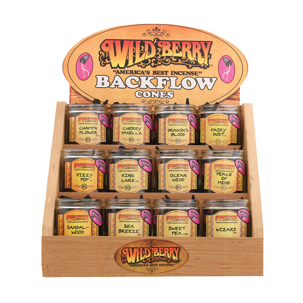 Wild Berry Backflow Cone Incense Display - 12 Scents - Headshop.com