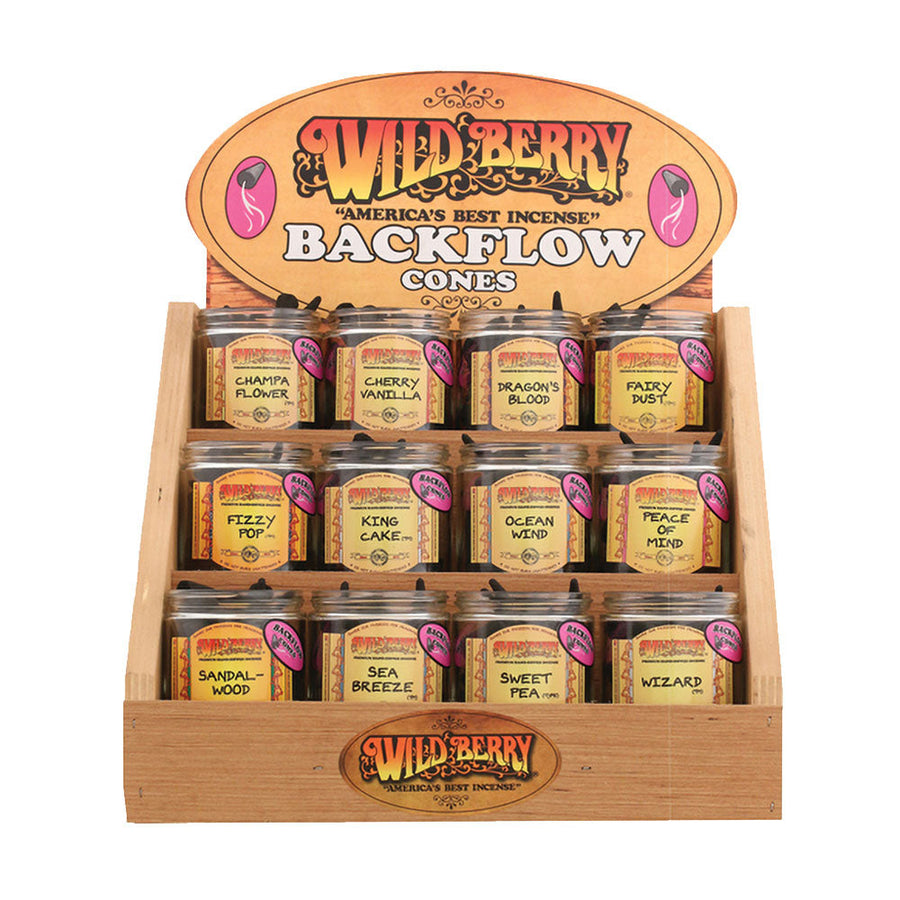 Wild Berry Backflow Cone Incense Display - 12 Scents - Headshop.com