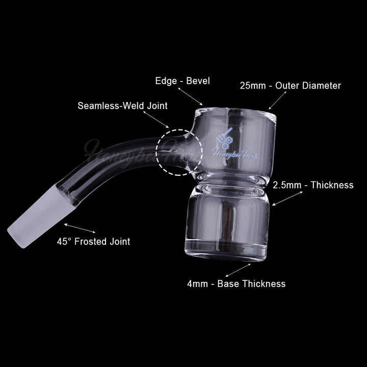 HONEY BEVEL SPLASH BUCKET QUARTZ BANGER - 45° DEGREE | BL - Headshop.com