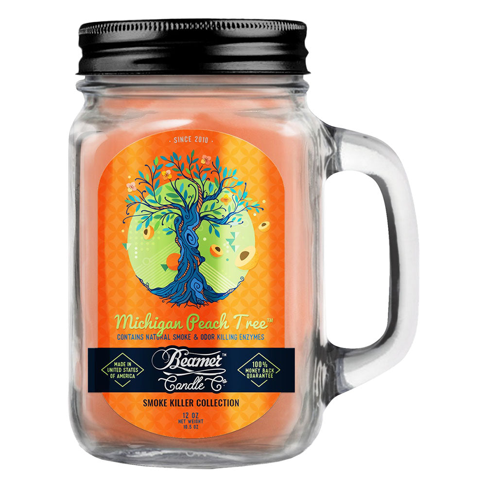 Beamer Candle Co. Mason Jar Candle | Michigan Peach Tree - Headshop.com