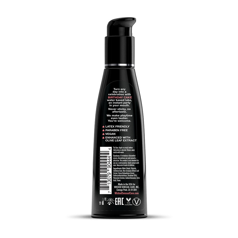 Wicked Aqua Birthday Cake Water-Based Lubricant 4 oz. - Headshop.com