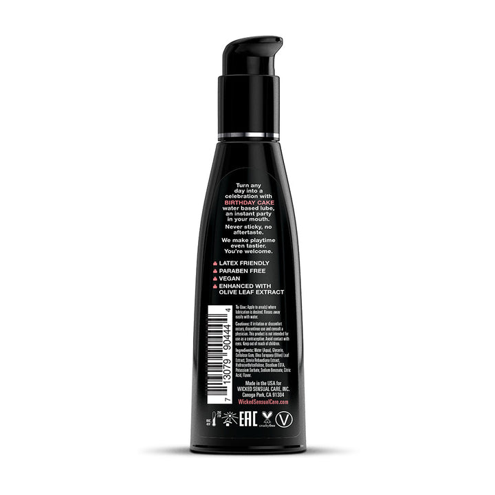 Wicked Aqua Birthday Cake Water-Based Lubricant 4 oz. - Headshop.com