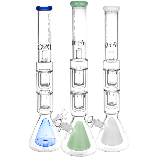 Pulsar Borosilicate Water Pipe- 21.5" / 19mm F / Colors Vary