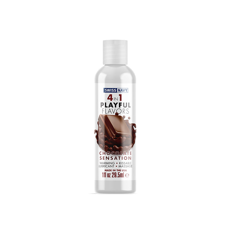 Swiss Navy 4 in 1 Playful Flavors Chocolate Sensation 1 oz. - Headshop.com